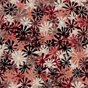 Seamless brown rust colored leaf pattern. Vector vintage autumn texture イラスト素材