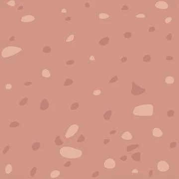 Seamless Brown Terrazzo Pattern With Organic Shapes and Elegant Design Illustrazione stock