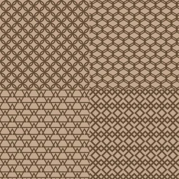 Seamless brown trellis pattern background Stock Illustration