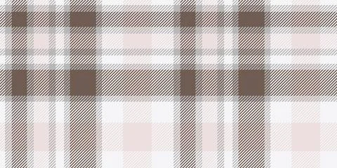 Seamless brown, white, and soft pink tartan plaid pattern with diagonal str.. 스톡 일러스트
