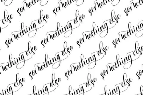 Seamless Brush calligraphy Something Else Stock Illustration