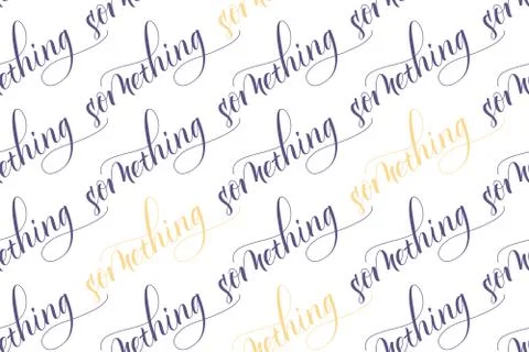 Seamless Brush calligraphy Something Stock Illustration