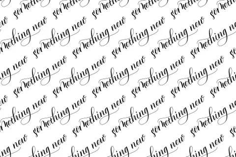 Seamless Brush calligraphy Something New Stock Illustration