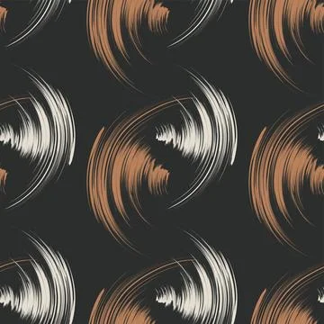 Seamless brush geometric pattern vector design. Color print style of seamle.. Stock Illustration