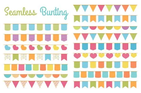 Seamless Bunting Stock Illustration