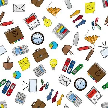 Seamless business pattern Stock Illustration