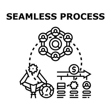 Seamless business process optimizing team workflow strategy 스톡 일러스트