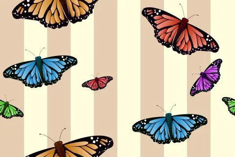 Seamless butterflies Stock Illustration