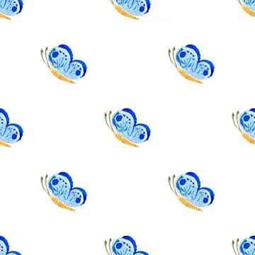 Seamless with butterflies Stock Illustration