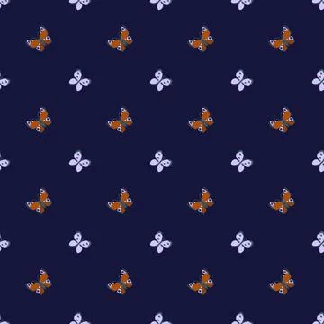 Seamless butterflies pattern Stock Illustration