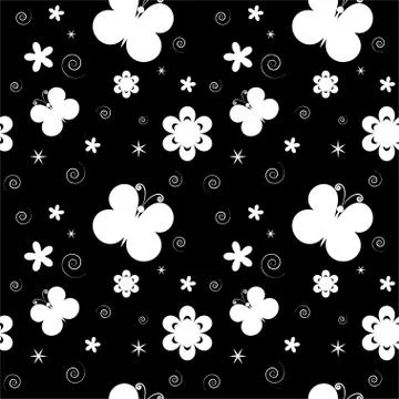 Seamless butterfly Stock Illustration