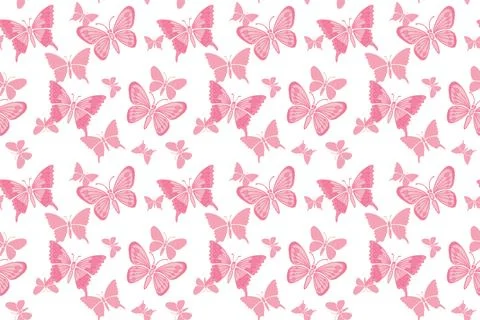 Seamless butterfly pattern cool wallpaper Stock Illustration