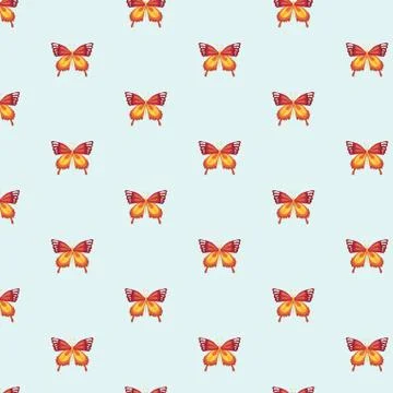 Seamless butterfly pattern. Stock Illustration