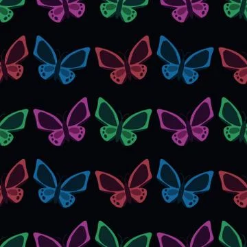 Seamless butterfly pattern Stock Illustration