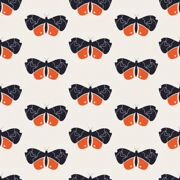 Seamless butterfly pattern. Patterned background. Stock-Illustration