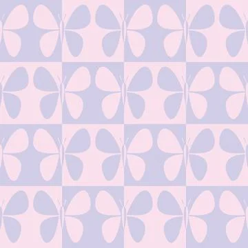 Seamless butterfly pattern. Vector illustration. Stock Illustration