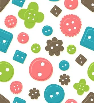 Seamless button pattern Stock Illustration
