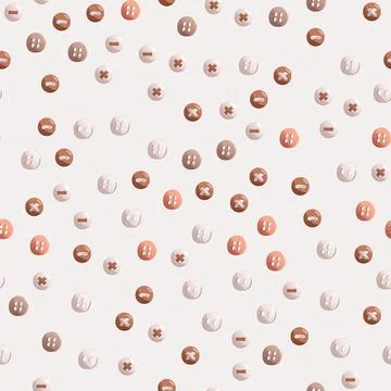 Seamless button pattern on a white background. It is perfect for packaging de Stock Illustration