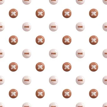 Seamless button pattern on a white background. It is perfect for packaging de Stock Illustration