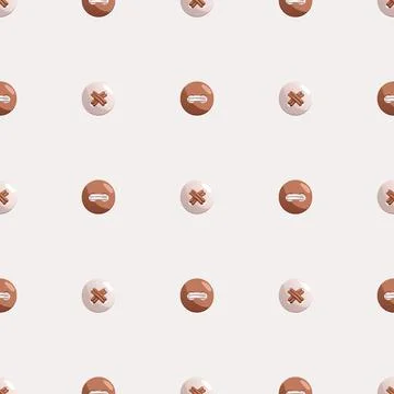 Seamless button pattern on a white background. It is perfect for packaging de Stock Illustration