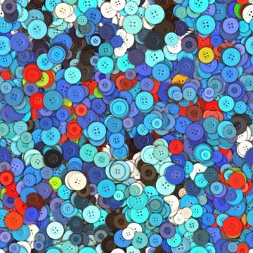 Seamless buttons pattern Stock Illustration