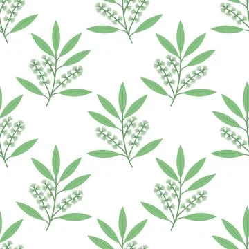Seamless cajeput pattern Stock Illustration