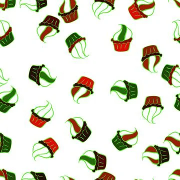 Seamless cakes pattern. Vector illustration. Abstract backdrop for girls, wrappi Illustrazione stock