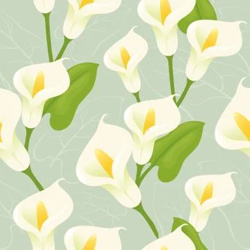 Seamless calla lily Stock Illustration