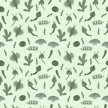 Seamless cambrian pattern Stock Illustration