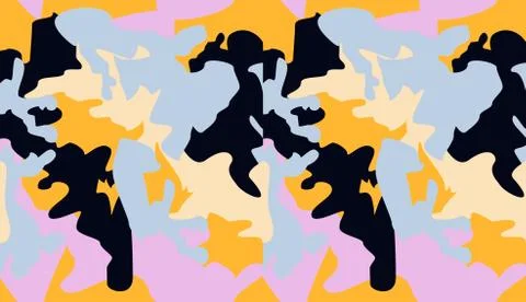 Seamless camouflage pattern background vector. Fashion clothing style masking Stock Illustration