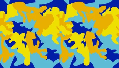 Seamless camouflage pattern background vector. Fashion clothing style masking Stock Illustration