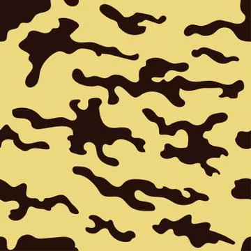 Seamless camouflage pattern. Desert style Ilustração Stock
