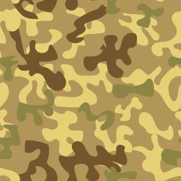 Seamless camouflage pattern in green tones Stock Illustration