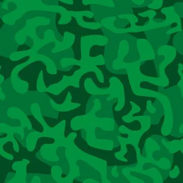Seamless camouflage pattern in green tones Stock Illustration
