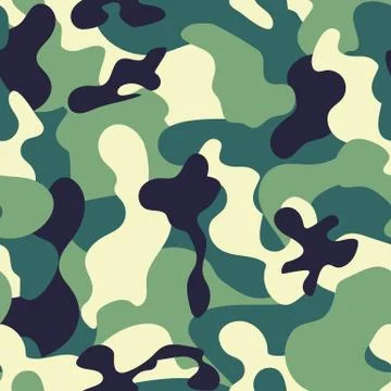 Seamless camouflage pattern Stock Illustration