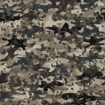 Seamless camouflage pattern. Khaki texture, vector illustration Stockillustratie