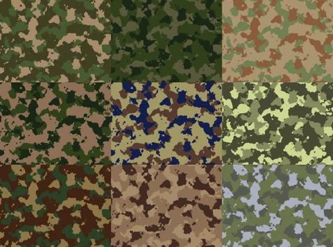 Seamless Camouflage pattern vector 스톡 일러스트