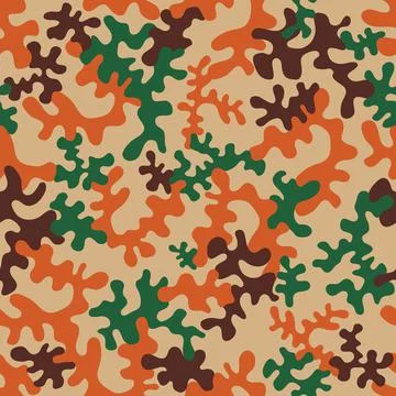 Seamless camouflage pattern - vector illustration Stock Illustration