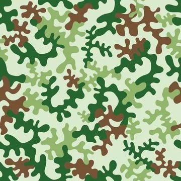 Seamless camouflage pattern - vector illustration Stock Illustration