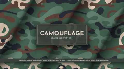 Seamless Camouflage Pattern. War Illustration. Traditional Military Texture Stock Illustration