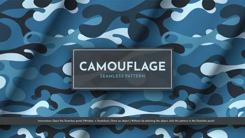 Seamless Camouflage Pattern. War Illustration. Traditional Military Texture 스톡 일러스트