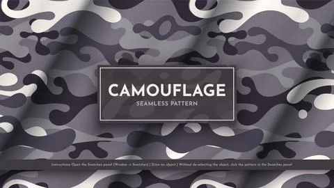 Seamless Camouflage Pattern. War Illustration. Traditional Military Texture Stock Illustration