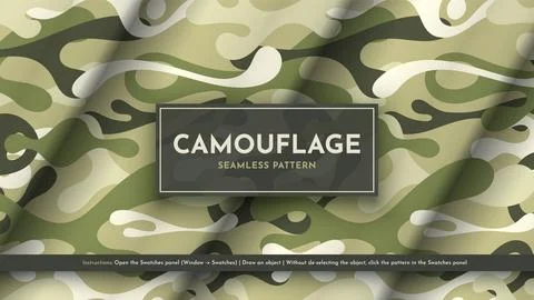 Seamless Camouflage Pattern. War Illustration. Traditional Military Texture Stock Illustration