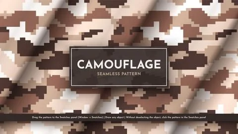 Seamless Camouflage Pattern. War Illustration. Traditional Military Texture イラスト素材
