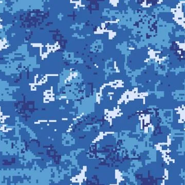 Seamless camouflage of pixel pattern Stock Illustration