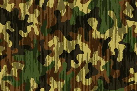 Seamless camouflage texture skin pattern vector for military textile. Stock Illustration