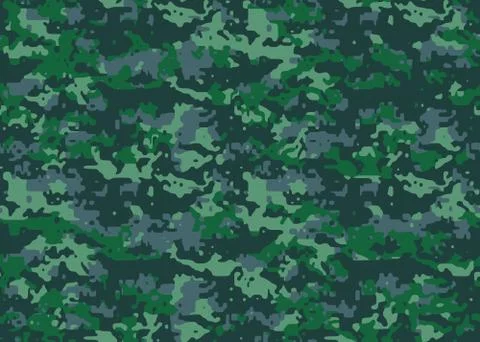 Seamless camouflage texture skin pattern vector for military textile. Stock Illustration