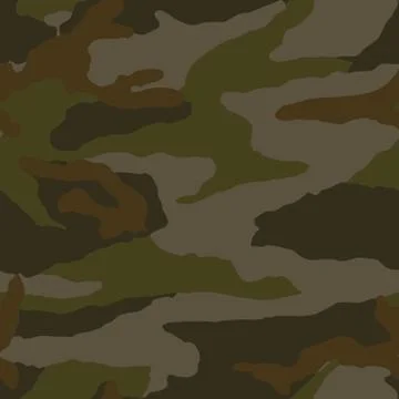 Seamless camouflage texture skin pattern vector for military textile. Stock Illustration