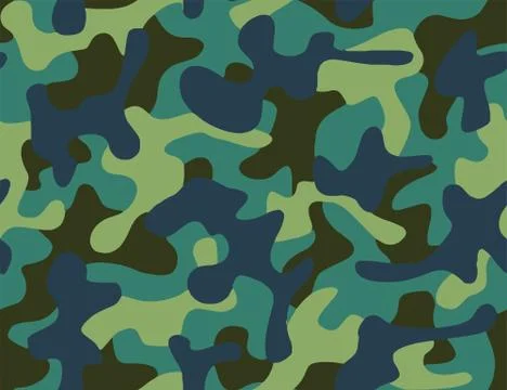 Seamless camouflage texture skin pattern vector for military textile. Stock Illustration