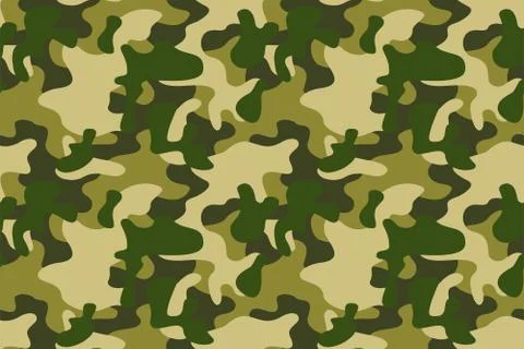 Seamless camouflage texture skin pattern vector for military textile. Stock Illustration